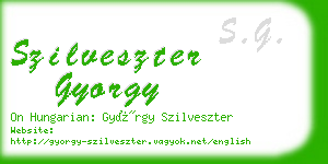 szilveszter gyorgy business card